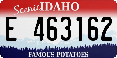 ID license plate E463162