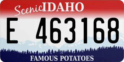 ID license plate E463168