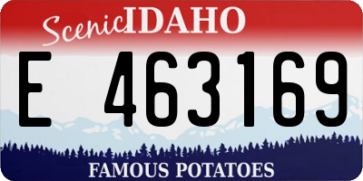 ID license plate E463169