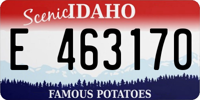 ID license plate E463170