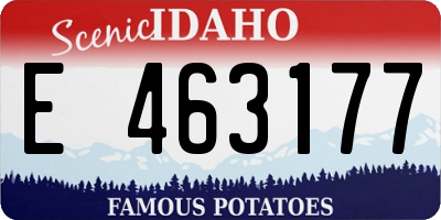 ID license plate E463177