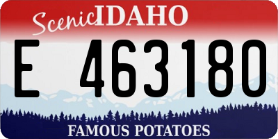 ID license plate E463180