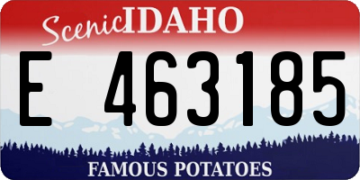 ID license plate E463185