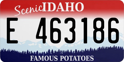 ID license plate E463186