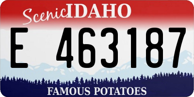 ID license plate E463187