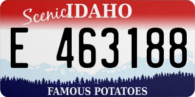 ID license plate E463188