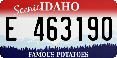 ID license plate E463190