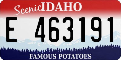 ID license plate E463191