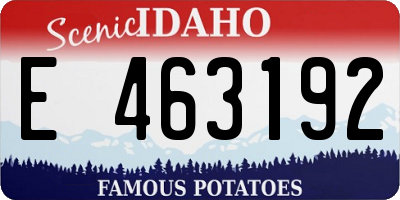 ID license plate E463192