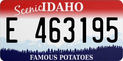 ID license plate E463195