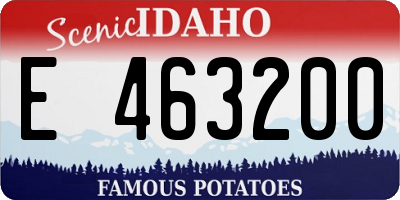 ID license plate E463200