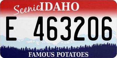 ID license plate E463206