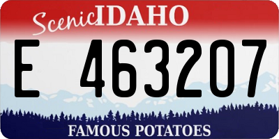 ID license plate E463207