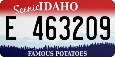 ID license plate E463209