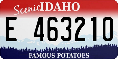 ID license plate E463210