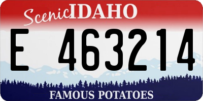 ID license plate E463214