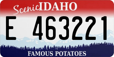 ID license plate E463221