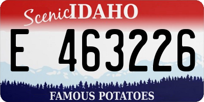 ID license plate E463226