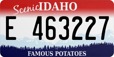 ID license plate E463227