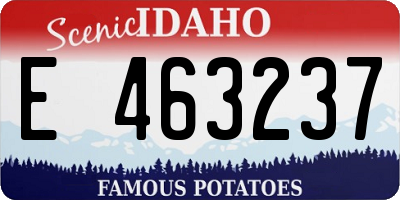 ID license plate E463237
