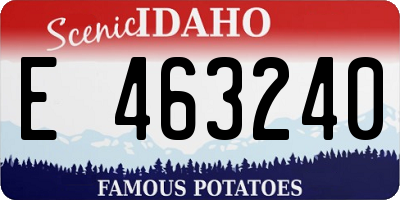 ID license plate E463240