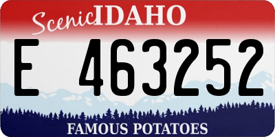 ID license plate E463252