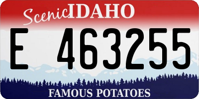 ID license plate E463255
