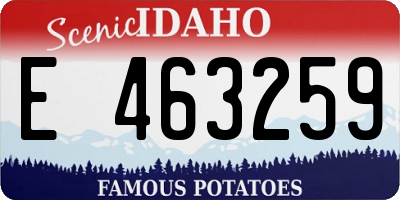 ID license plate E463259
