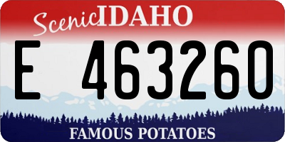 ID license plate E463260