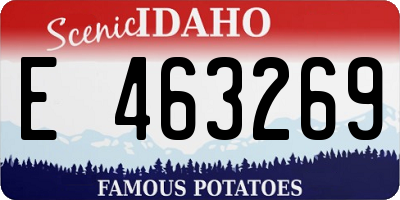 ID license plate E463269