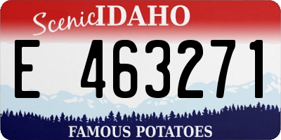 ID license plate E463271