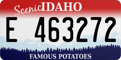 ID license plate E463272