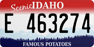 ID license plate E463274