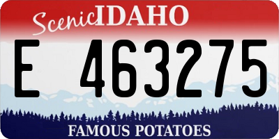 ID license plate E463275