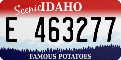 ID license plate E463277