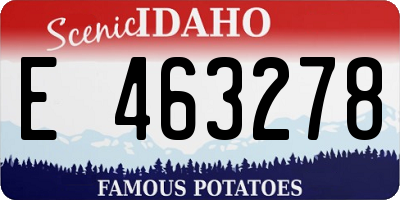 ID license plate E463278