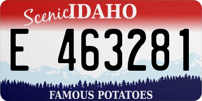 ID license plate E463281