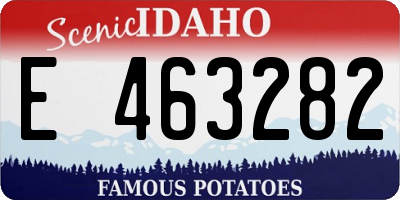 ID license plate E463282