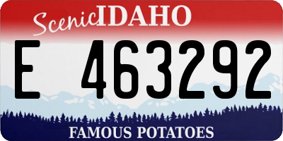 ID license plate E463292