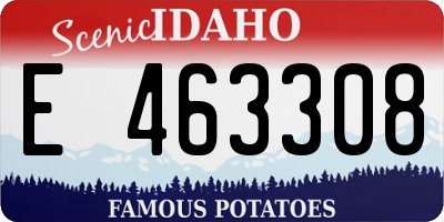 ID license plate E463308