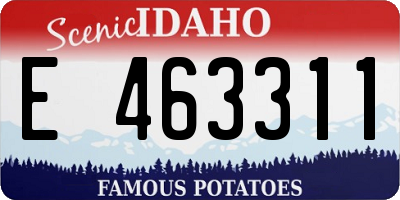 ID license plate E463311