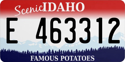 ID license plate E463312