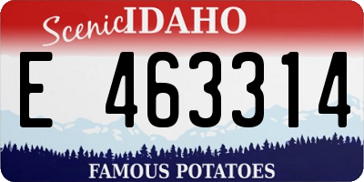 ID license plate E463314