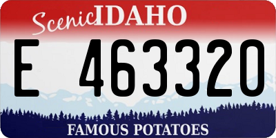 ID license plate E463320