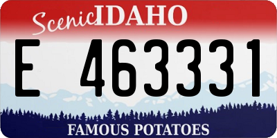 ID license plate E463331