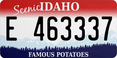 ID license plate E463337