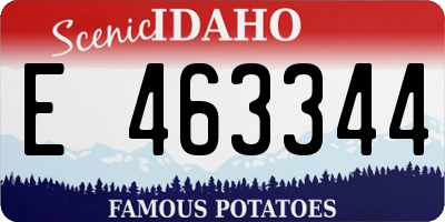 ID license plate E463344