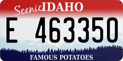 ID license plate E463350