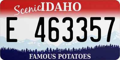 ID license plate E463357