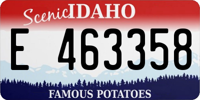 ID license plate E463358
